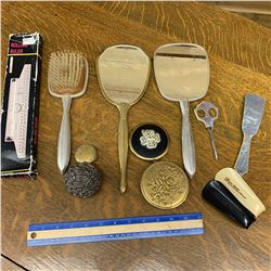 MISC LOT VANITY PIECES COMPACTS ETC