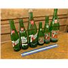 Image 1 : LOT OF 6 DIFFERENT 7-UP SODA POP BOTTLES