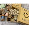 Image 2 : VINTAGE WOODEN THREAD SPOOL AND SEWING LOT MANY NOS