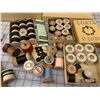 Image 8 : VINTAGE WOODEN THREAD SPOOL AND SEWING LOT MANY NOS