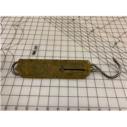 ANTIQUE BRASS HANGING FAMILY SCALE