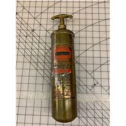 ANTIQUE BRASS FIRE EXTINGUISHER