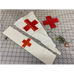 RED CROSS PINS PENNANT PAPER ARM BAND
