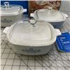 Image 2 : VINTAGE CORNING WARE TEAPOT AND SAUCEPANS WITH BOXES