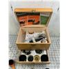 Image 4 : RONSON ROTO SHINE SHOE POLISHER AND WOODEN SHINE STOOL