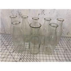 LOT OF MILK BOTTLES