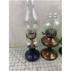 LOT OF OIL LAMPS