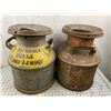 Image 1 : LOT OF 2 OLD CREAM CANS