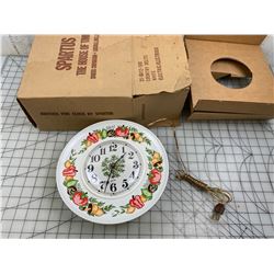 NOS VINTAGE SPARTUS KITCHEN WALL CLOCK