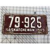 Image 1 : 1949 SASKATCHEWAN LICENCE PLATE