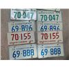 Image 2 : LOT OF 1970s PAIRS SASKATCHEWAN LICENCE PLATES