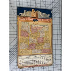 1951 SASKATCHEWAN WHEAT POOL CALENDAR