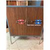 Image 1 : VINTAGE FLOOR STANDING BLUE STREAK IGNITION SERVICE ADVERTISING PARTS CABINET 43" x 33" x 11"