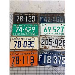 LOT OF SASKATCHEWAN LICENCE PLATES
