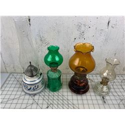 LOT OF OIL LAMPS