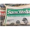 Image 4 : TOTE OF VINTAGE 1980s 90s SNOW WEEK ANS POLARIS SPIRIT NEWS PAPERS