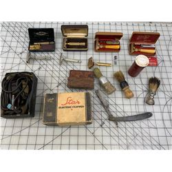 VINTAGE SHAVING LOT SAFETY RAZORS BRUSHES ETC
