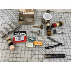 VINTAGE SHAVING LOT SAFETY RAZORS BRUSHES ETC