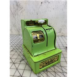 VINTAGE PRESSED STEEL UNCLE SAMS TOY REGISTER PIGGY BANK