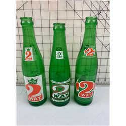 3 DIFFERENT 2-WAY SODA POP BOTTLES