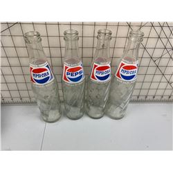 LOT OF 4 PEPSI POP BOTTLES