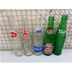 LOT OF 5 SODA POP BOTTLES HISPOT TEEM RC AND MORE