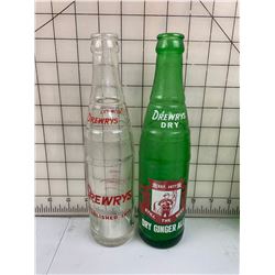 2 DREWRYS GINGER ALE BOTTLES