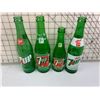 Image 1 : 4 DIFFERENT 7-UP SODA POP BOTTLES