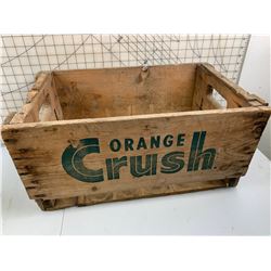 ORANGE CRUSH WOODEN CRATE NIPAWIN BOTTLERS