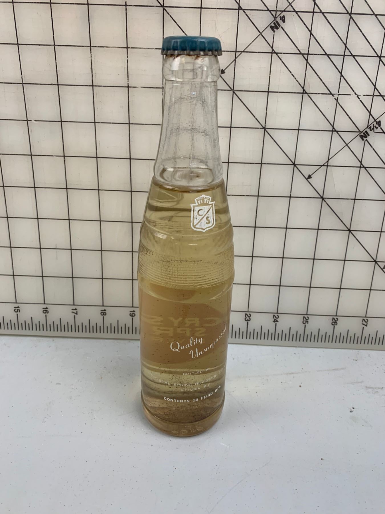 UNOPENED CRYSTAL SPRINGS TONIC WATER BOTTLE VICTORIA BC Schmalz Auctions