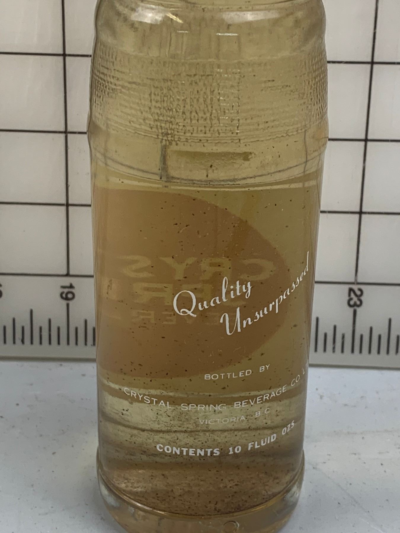 UNOPENED CRYSTAL SPRINGS TONIC WATER BOTTLE VICTORIA BC Schmalz Auctions