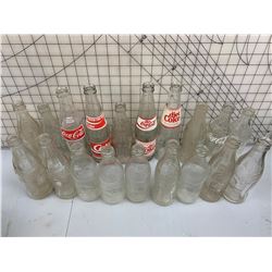 LOT OF 19 VARIOUS COKE BOTTLES