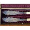 Image 2 : PAIR OF SILVER PLATED KNIVES WITH CASE