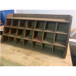 PLYWOOD ORGANIZER 36" x 15" x 14.5"
