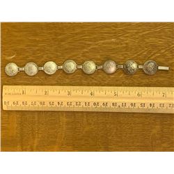 WWII ERA SILVER COIN SWEETHEART BRACELET