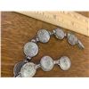 Image 7 : WWII ERA SILVER COIN SWEETHEART BRACELET