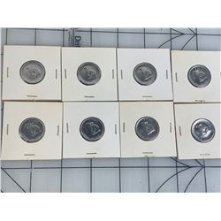 CANADA LOT OF 8 1967 CENTENIAL RABBIT NICKELS