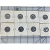 Image 1 : CANADA LOT OF 8 1967 CENTENIAL RABBIT NICKELS