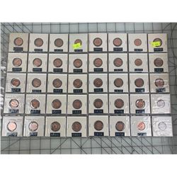 2 x PAGE LOT CANADA PENNIES 60s 70s