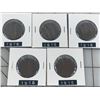Image 1 : 1916 LOT OF 5 CANADA LARGE CENT PENNIES