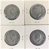 Image 2 : 1942 LOT OF 4 CANADA SILVER 50 CENT PIECES