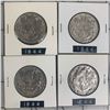 Image 1 : 1944 LOT OF 4 CANADA SILVER 50 CENT PIECES