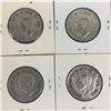 Image 2 : 1944 LOT OF 4 CANADA SILVER 50 CENT PIECES