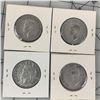 Image 2 : 1950 LOT OF 4 CANADA SILVER 50 CENT PIECES