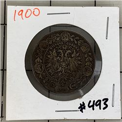 1900 AUSTRIA 5 CORONA SILVER COIN