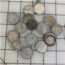 LOT OF CANADA SILVER QUARTERS