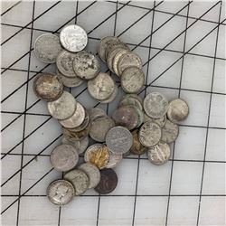 LOT OF CANADA SILVER DIMES