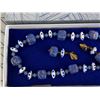 Image 2 : VINTAGE 1960S GLASS NECKLACE AND EARRING SET