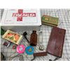Image 5 : METAL FIRST AID KIT AND MISC CONTENTS