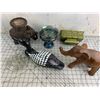 Image 1 : MISC LOT GLASS ELEPHANTS LOON ETC